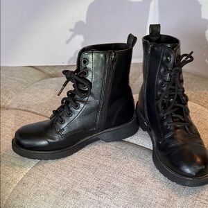 WONDER NATIONAL GIRLS COMBAT BOOTS LACE UP WITH ZIP SIZE 3
